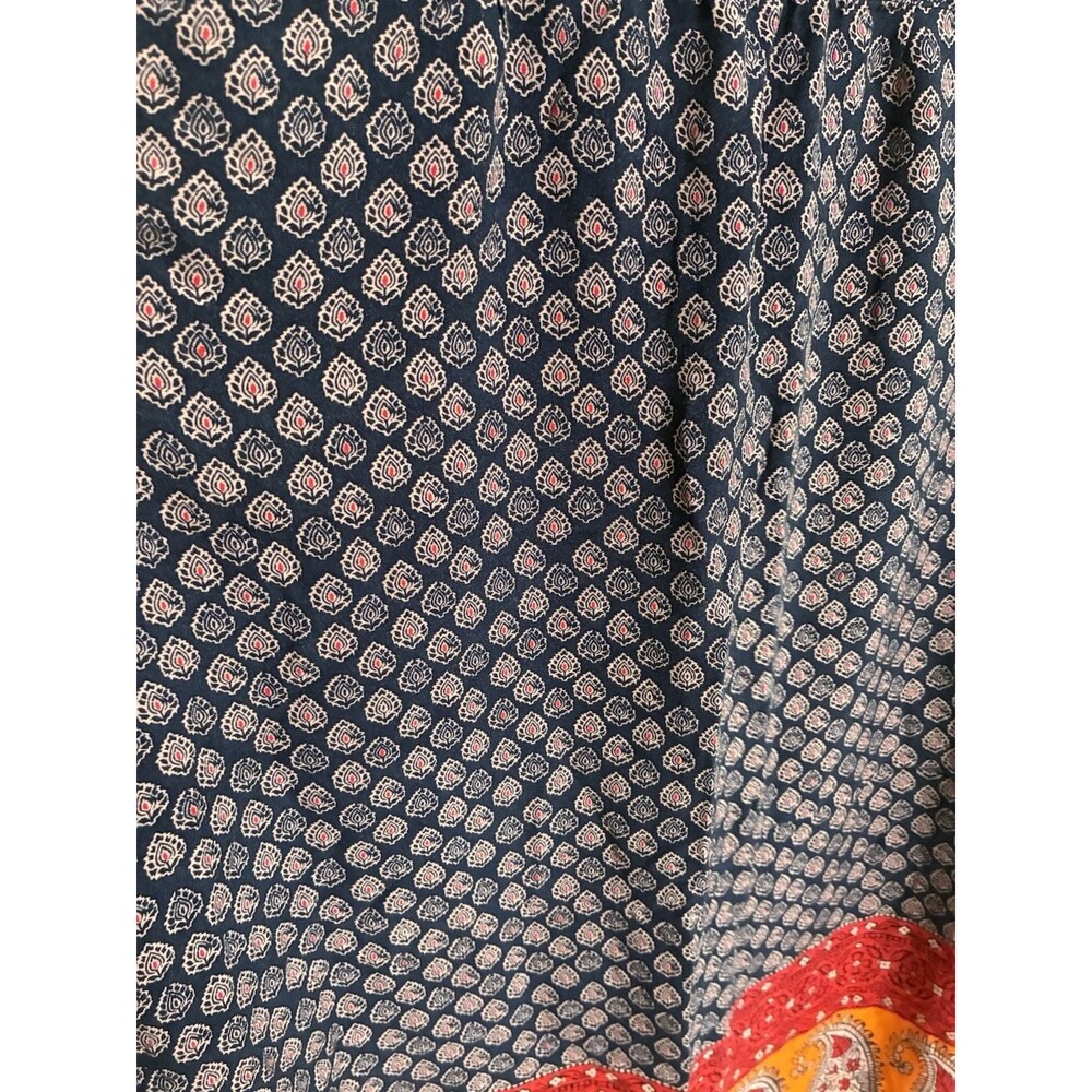 Beach Lunch Lounge Indigo Saffi Boho Dress Shift Women XXL Tassel Tunic Mini - Picture 5 of 6